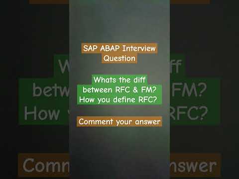 SAP ABAP interview question. Comment your answer. #sapabap #abap