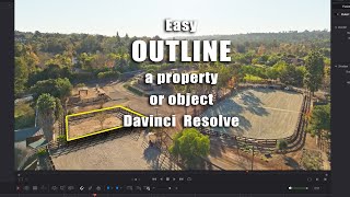 Easily Add Property Lines or Outline Object, Davinci Resolve 2025