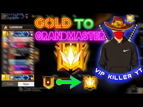 #GoldToGrandmaster#Globaltop1 Gold to Grandmaster season 21|Grandmaster Global top1|Garena free fire