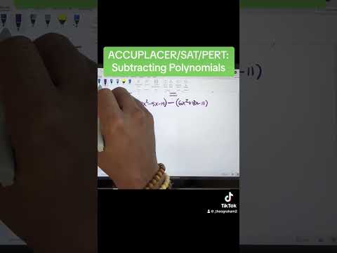 ACCUPLACER (SAT): Subtracting one polynomial from another polynomial. #sat #math #mathtutor #fyp