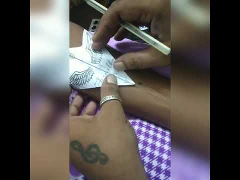 Wings tattoo letters my latest work. #tattoos #tattooschennai #tattooslove#wingtattoo #wingstattoo