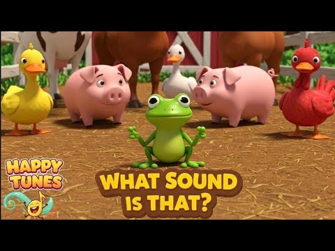 🎶Learn Animal Sounds 🐮🐶Fun Toddler Song for Kids!🐷🦁🐔