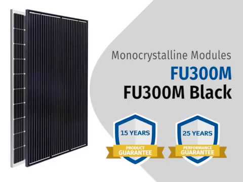 Monocrystalline photovoltaic module FU300M & FU300M all black
