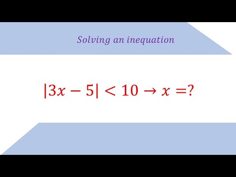 Solving an inequation. an absolute value expression. algebraic expressions. @Mecha_Math