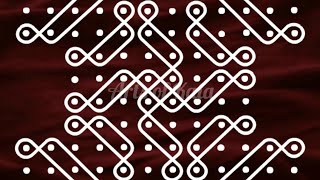 Beginners Margali madha New Sikku Kolam 8x8 Dot/Dhanurmaasa 2 minute Chukkalu Muggulu 8x8 Pulli