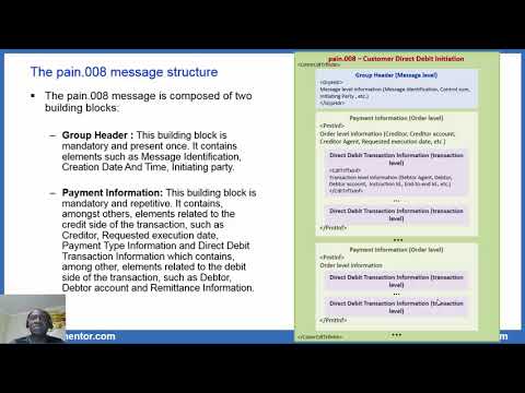 Pain.008 Customer Direct Debit Initiation Message in SEPA Direct Debit Core & B2B Schemes