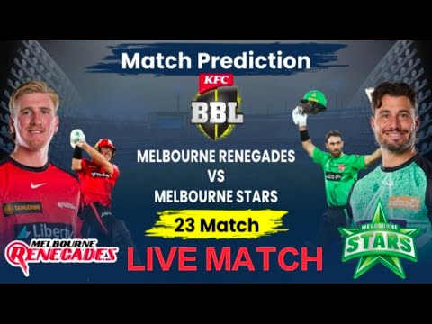 BIG BASH 2024-25 MELBOURNE RENEGADES Vs MELBOURNE STARS BBL MATCH NO.23 #aajkamatch #highlights #bbl