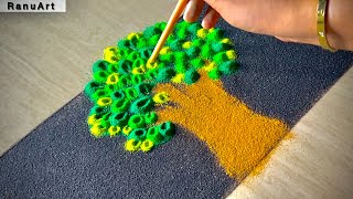 Latest Vat Savitri Rangoli Design 2025 | Simple Vat Purnima Rangoli for Beginners 🌼RanuArt