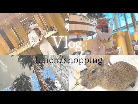 【Vlog】横浜ベイホテルでお友達とlunch/カピバラとの出会い