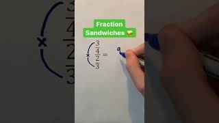 Fraction Sandwiches 🥪 #trickymaths #SSC #cgl #supertet2022 #fraction #shorts