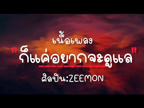 เนื้อเพลง ก็แค่อยากจะดูแล