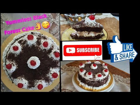 Easy Black Forest Cake Recipe 😋👌 #blackforestcake#easyrecipe#homemade#mobi'sworld