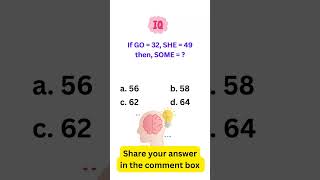 IQ TEST IX #maths #brainsolution #brainteasers #mathstricks #puzzle #brainpower #cognitivechallenge