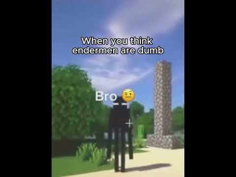 Minecraft, but you think endermen are dumb #minecraftshorts #minecraft #enderman
