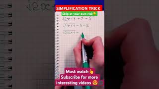Unique simplification Trick🔥#quickmath#fun#trend#viral#maths#ytshorts#shorts#coachifycat#viralvideo
