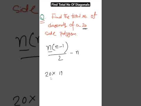 Total No. Of Diagonals #geometry #viral #youtubeshorts #math #matholympiadquestion