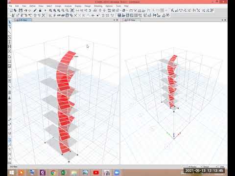 Modelling of Curved stair case  and analyze it in ETABS
