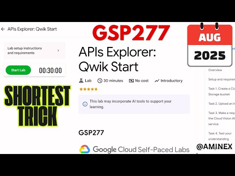 [NEW 2025] APIs Explorer: Qwik Start | #GSP277 | #qwiklabs | #arcade 🚀