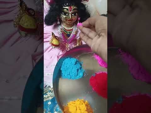 Laddu k saath First HOLI☺️🌸-3#holi#holispecial#holifestival#harekrishn#radhekrishn#radheradhe