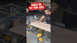 Quick tip for thin cuts #fyp #tips #woodworking #howto #quicktips