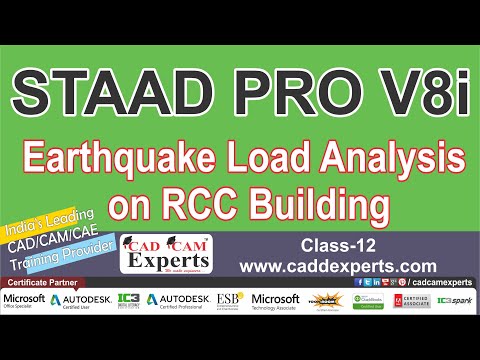 (Class-12) Earthquake Load Analysis on RCC Building STAAD Pro V8i Tutorials #staadpro #Earthquake