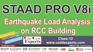 (Class-12) Earthquake Load Analysis on RCC Building STAAD Pro V8i Tutorials #staadpro #Earthquake