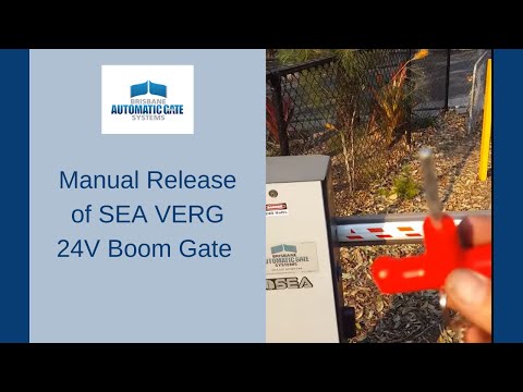 SEA VERG 24V Boom Gate Manual Release