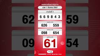 #ตรวจสลากกินแบ่งรัฐบาล 1 ธันวาคม 2567 #shorts #ข่าวช่อง8