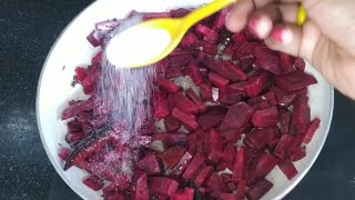 simple beetroot fry | with tasty powder #beetrootrecipe #improveblood levels  #shorts #Richyclover
