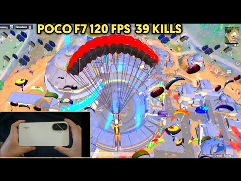 POCO F7 120 FPS PUBG TEST 39 KILLS ERANGLE  3.9 UPDATES (HANDCAM)