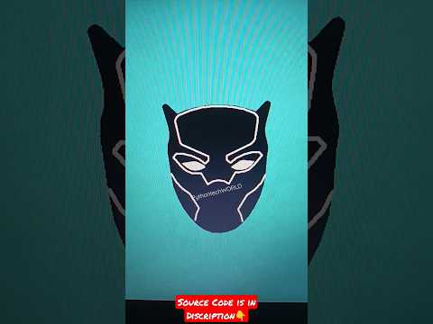 Black Panther Using Python Programming💞🔥💞/ Python Turtle Graphics Design🔥🔥