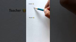 Student Vs Teacher Drawing Tutorial #shorts #shortsfeed #youtubeshorts #art