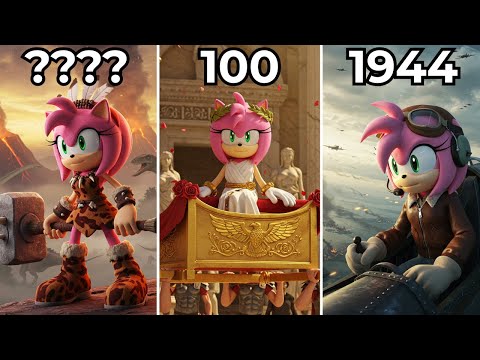 Amy Rose in Different Years
