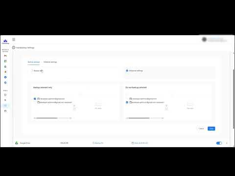 How to use advanced settings google calendar backup at ElBackup