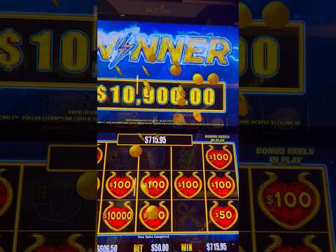 $10,000 MASSIVE WIN DOLLAR STORM has been good to me #highlimitslots #handpayjackpot #dollarstorm