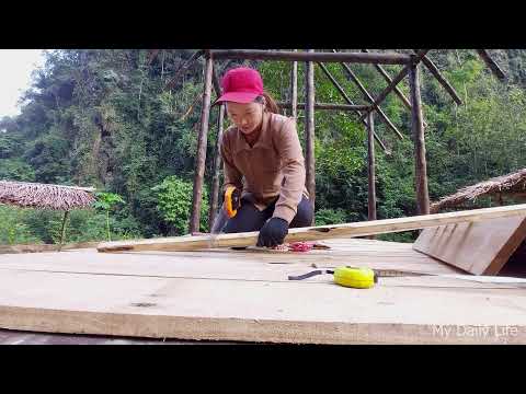 Log Cabin Building TIMELAPSE Built By ONE Womem Alone In The Forest
