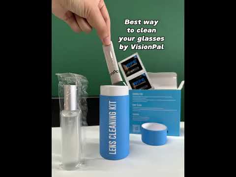 Keep Your Glasses Sparkling Clean with VisionPal's Lens Cleaning Kit and Wipes!