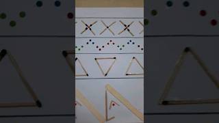 Simple Maths #Pattern project using #Bindis #Match #Bamboo sticks and #Ice cream sticks video shorts