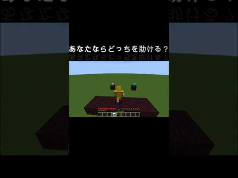 【マイクラ】あなたならどっちを助ける？ #minecraft #マイクラ #ゲーム実況 #マインクラフト