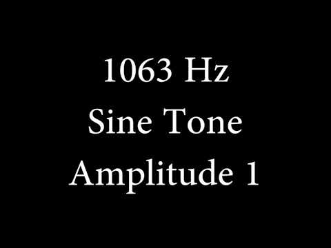 1063 Hz Sine Tone Amplitude 1