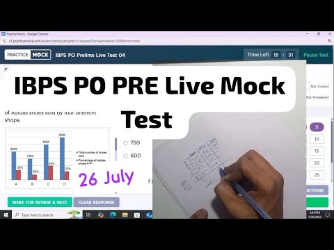 🎯Practice Mock IBPS PO Live Mock test 📚✍️26 July | Share your Score 📝👆 | How to attempt mock test