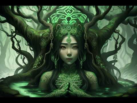 Meditation healing, oriental forest lake sounds, ancient Chinese flute