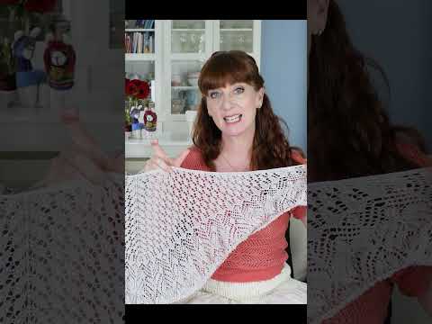 #shorts I knitted a Lace Wedding Shawl for my friend!