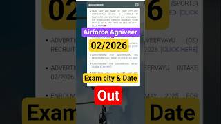 Airforce02/2026 Admit card out #airforceagniveer #airforceexam2025 #airforceadmitcard #airforceexam