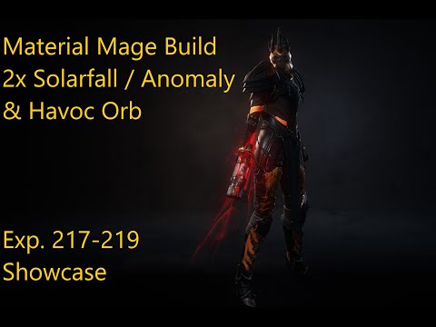 Wolcen Bloodtrail 1.1.4.2 Material Mage Build. 2x Solarfall // Anomaly // Havoc Orb. Exp. 217-219.