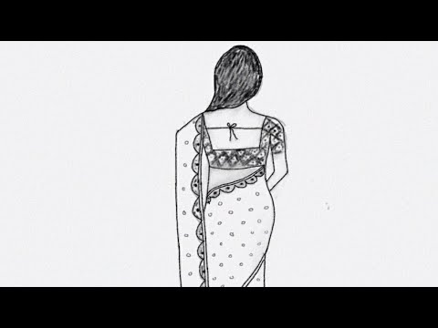 How to draw Beautiful Indian girl 😍in saree  "Satisfying Video" # mrart