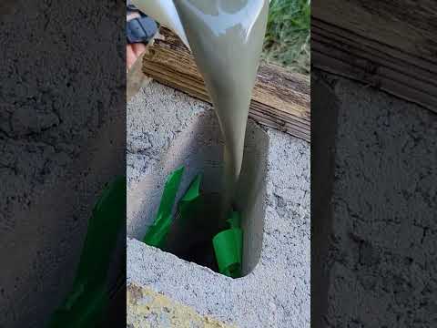 Pouring concrete for foundation #concrete #concretepouring concrete pour #coop #construction