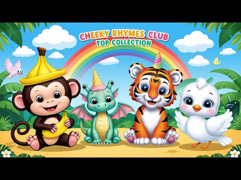 Cheeky Rhyme Club | Milo the Monkey, Dragon's Ice Land & Jungle Colors | Top Kids Songs 2025