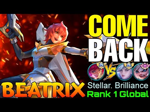 Comeback Game! No.1 Beatrix VS Top Tier's Enemies - Top 1 Global Beatrix by Stellar. Brilliance - ML