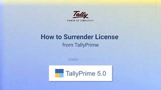 How to Surrender License from TallyPrime | Tally Help | #sumansoftwaresolutions #tallyclass